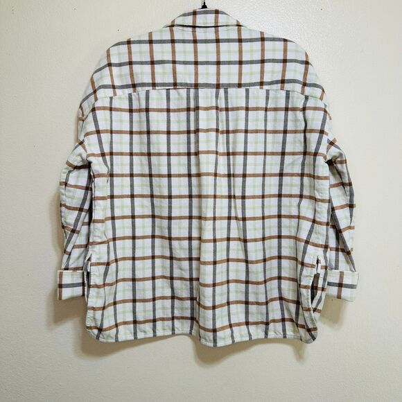 Everlane Women's Boxy Flannel Button Down Shirt Cuffed Sleeve Oversized, Size S - Picture 5 of 5